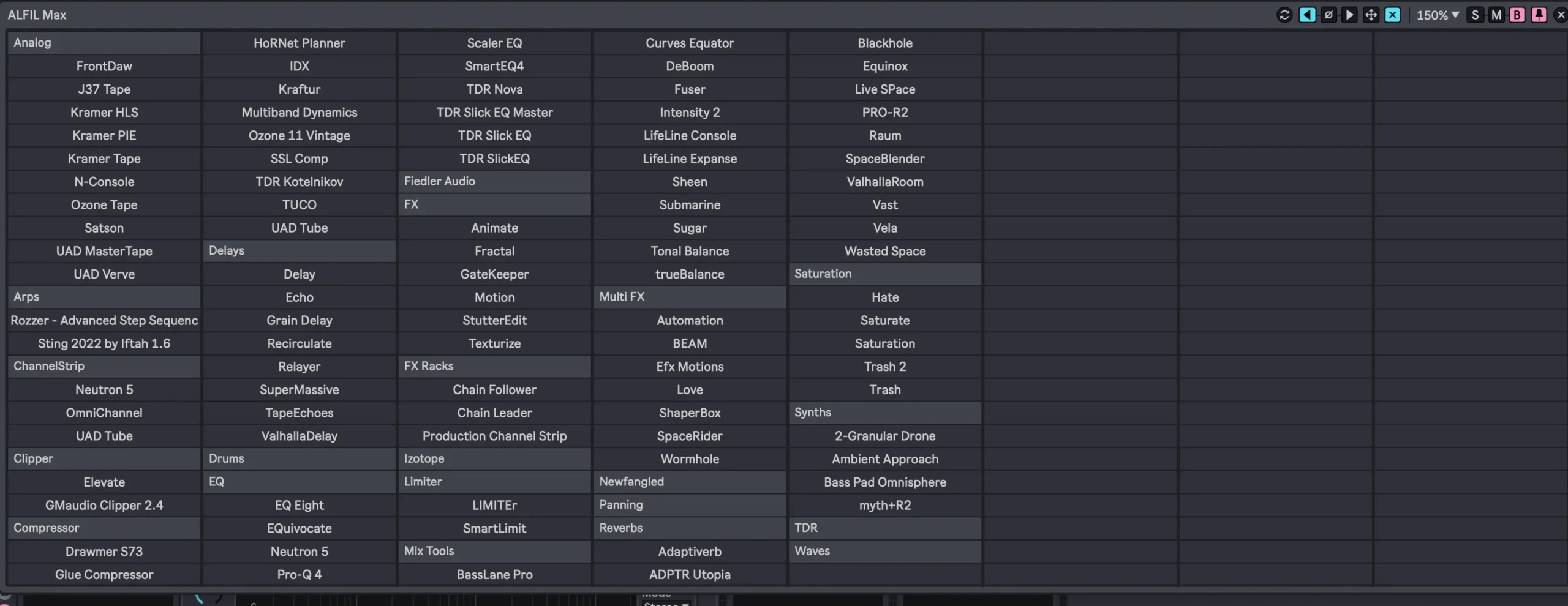 ALFIL Max – Supercharge Your Ableton Live Workflow 1 ALFIL Max Interface