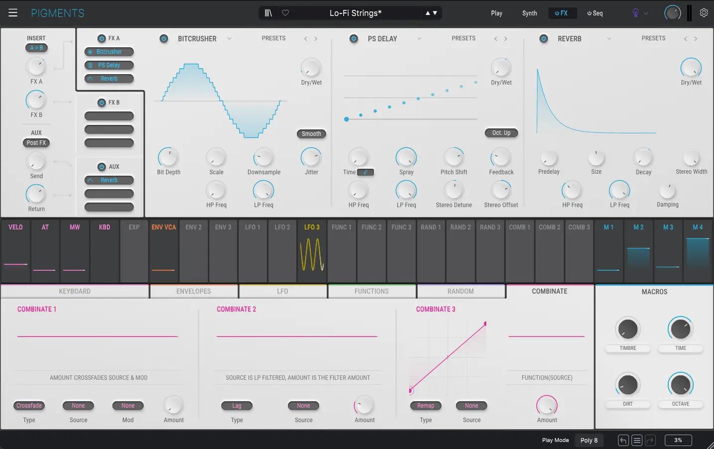 Arturia Pigments 5: A Symphony of Innovation. FREE Update ! 3 Arturia Pigments 5 Effect Interface Light