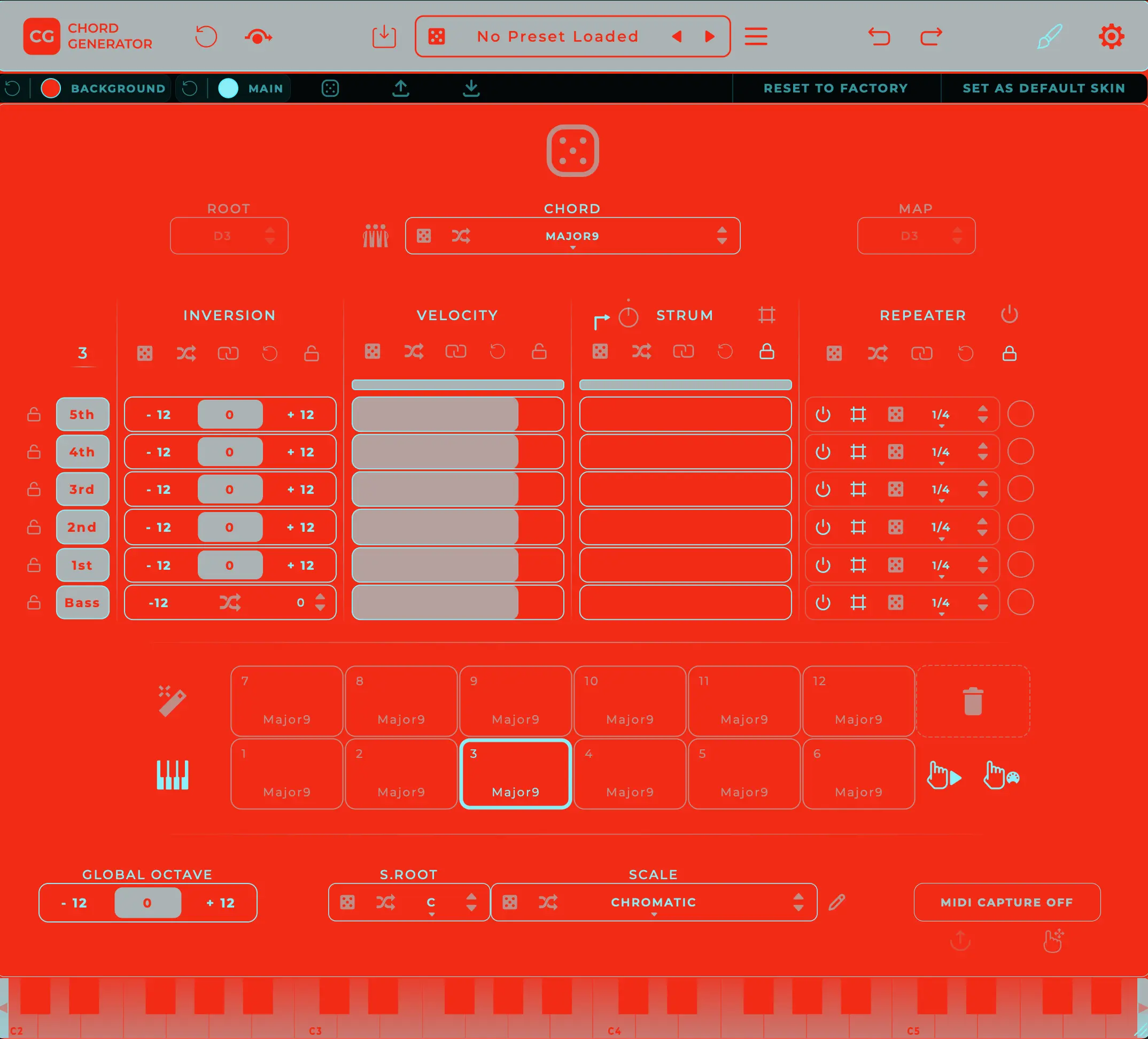Chord Generator Mario Nieto World 3 Chord Generator Interface