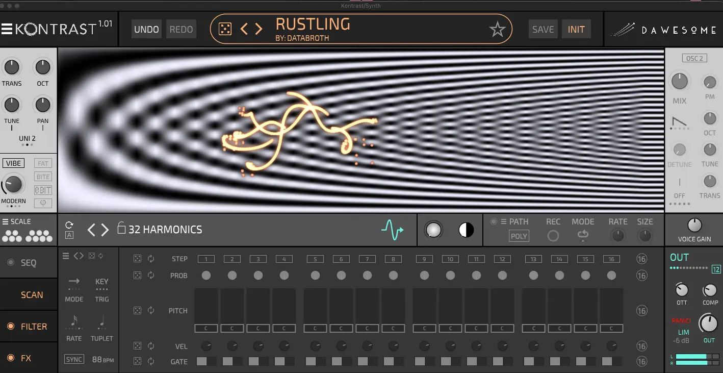 Dawesome Kontrast – Not Just Another Wavetable Synth 3 Dawesome Kontrast Interface