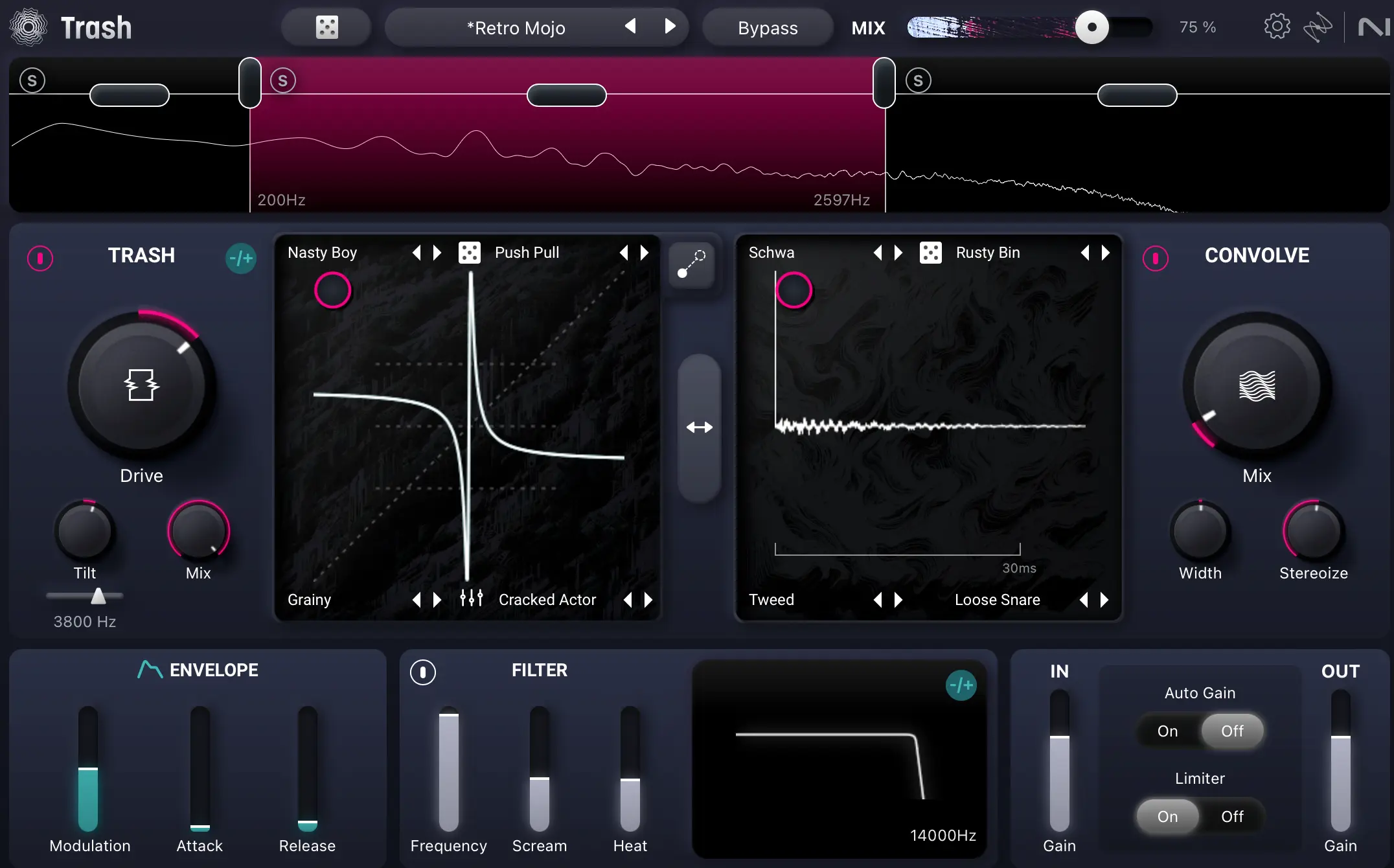 iZotope Trash : The Ultimate in Distortion Software 1 iZotope Trash Interface