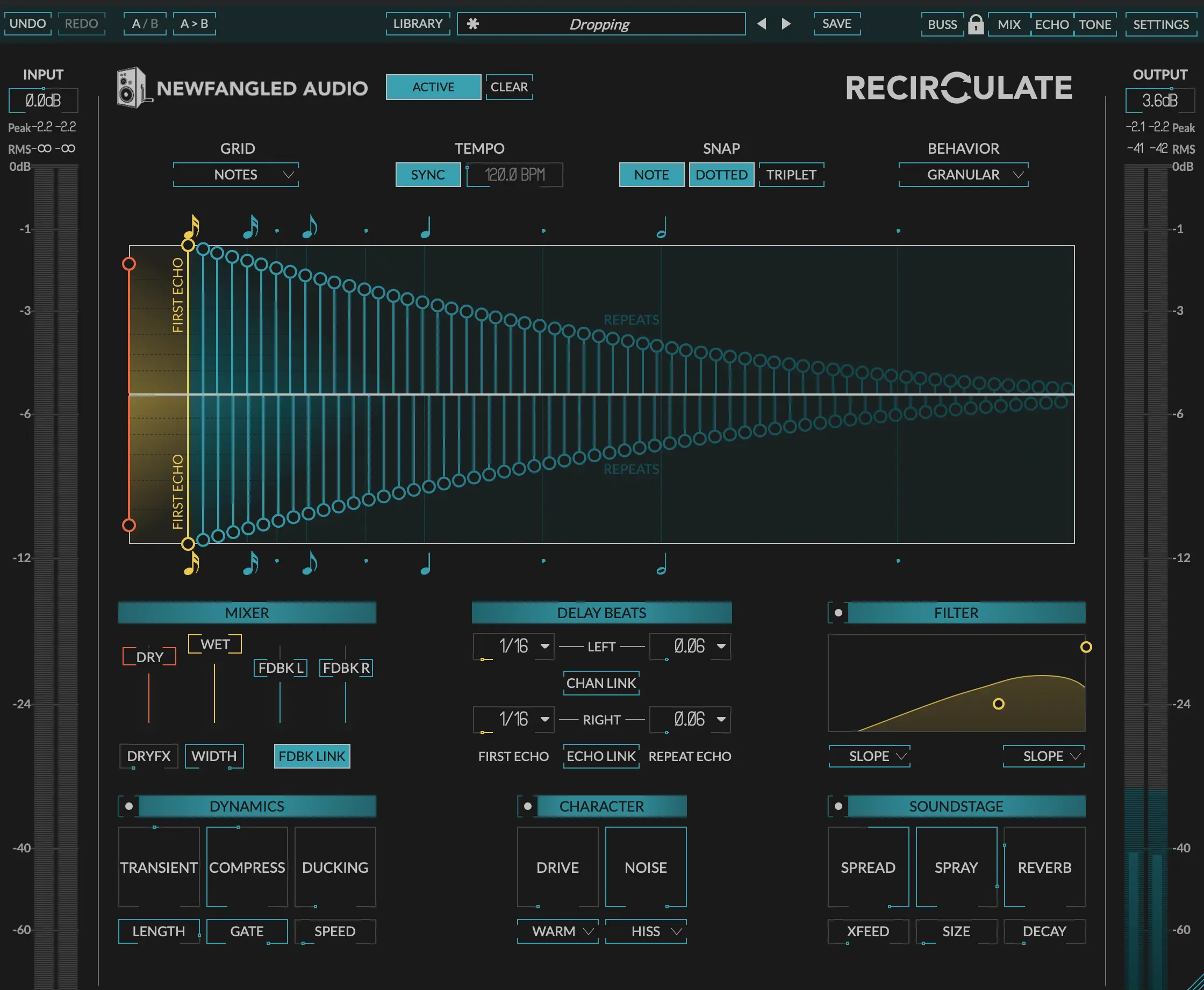 Newfangled Audio's Recirculate: A Fresh Take on Delay Plug-ins 1 Recirculate by Newfangled Audio Interface