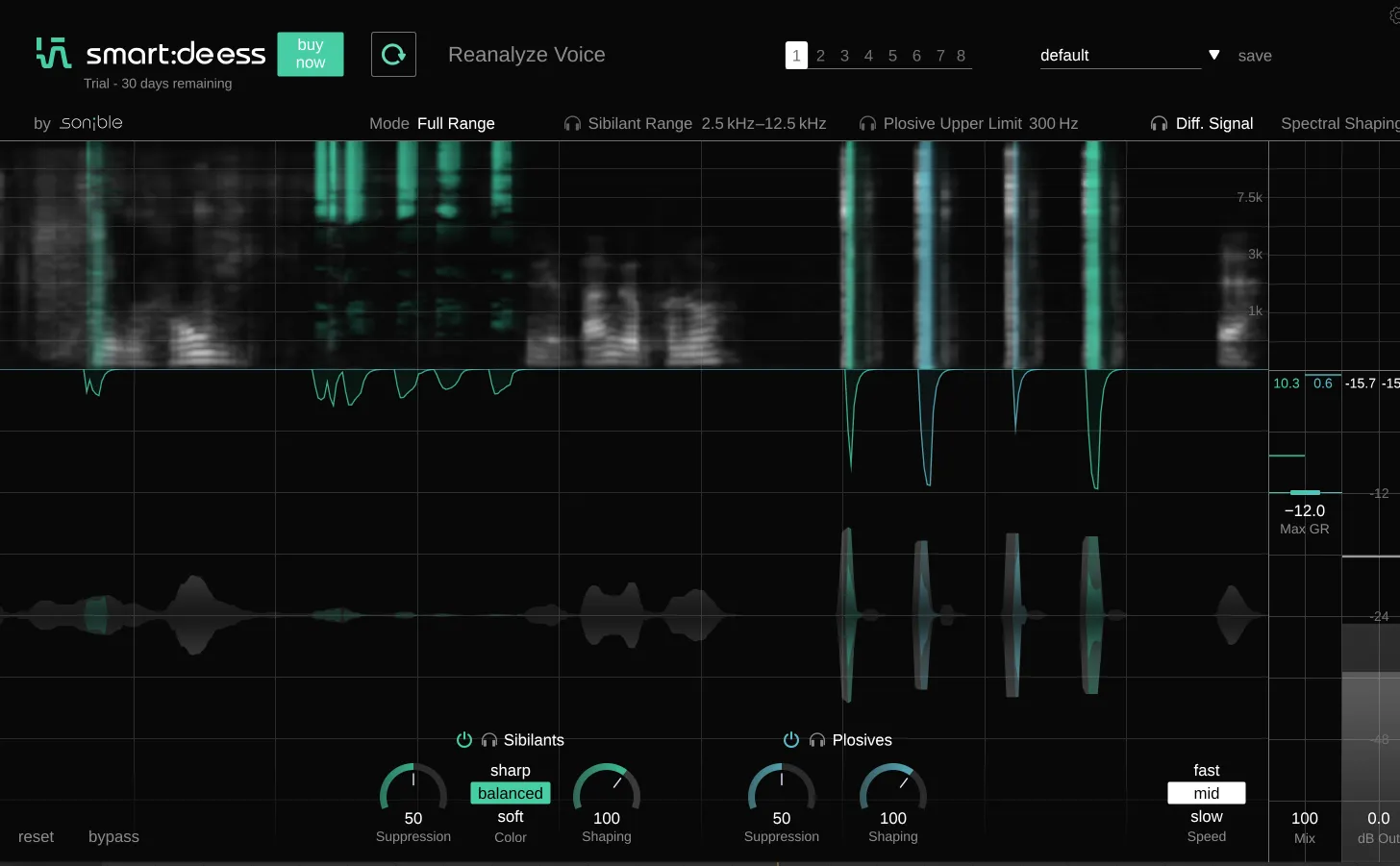 Sonible De-Esser interface