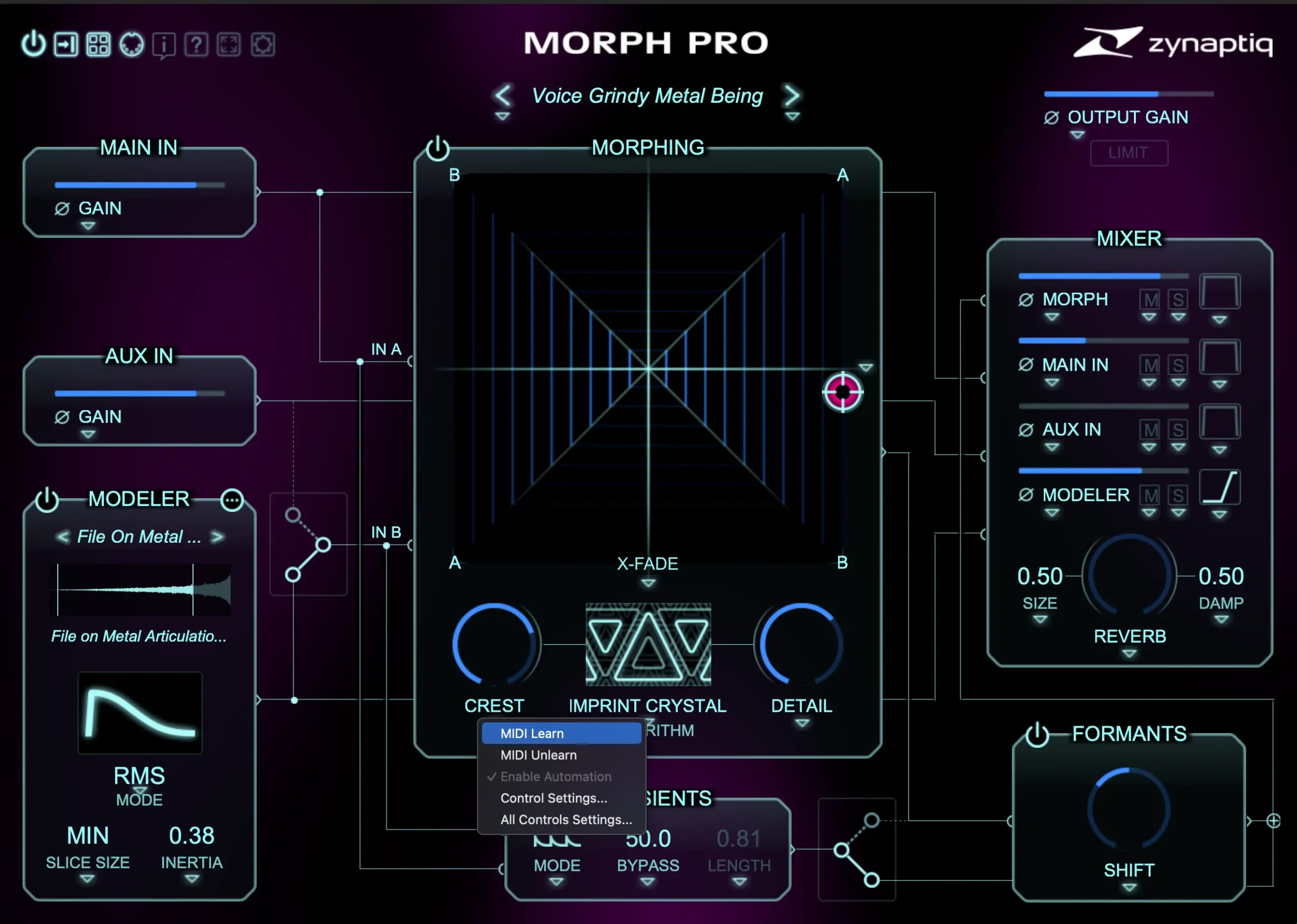 Zynaptiq Morph 3 Pro Revealed: Your gateway to a Sonic Exploration 3 Zynaptig Morph Pro Interface