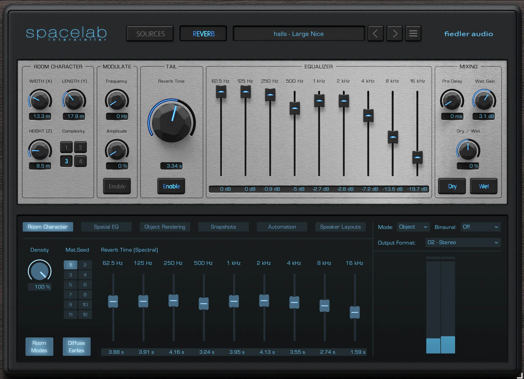 Spacelab Object Based Reverb by Fiedler-Audio 2 Spacelab Interstellar Room Character Interface