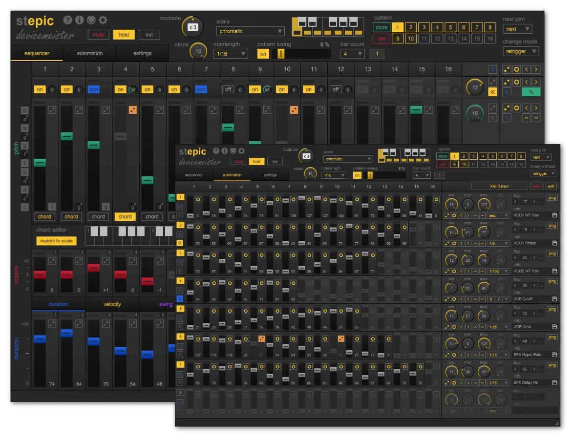 Stepic interface and automation
